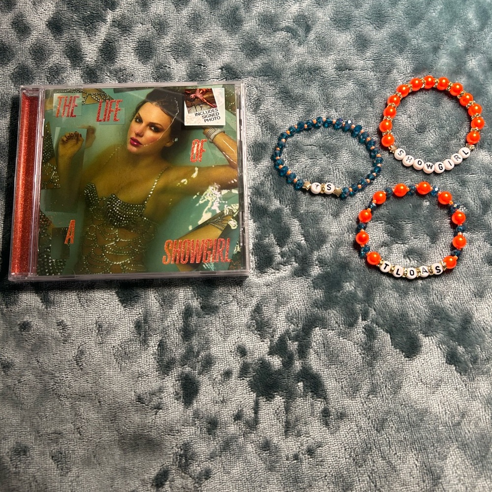 Signed *unopened* The Life Of A Showgirl CD #2 and 3 friendship bracelets bundle